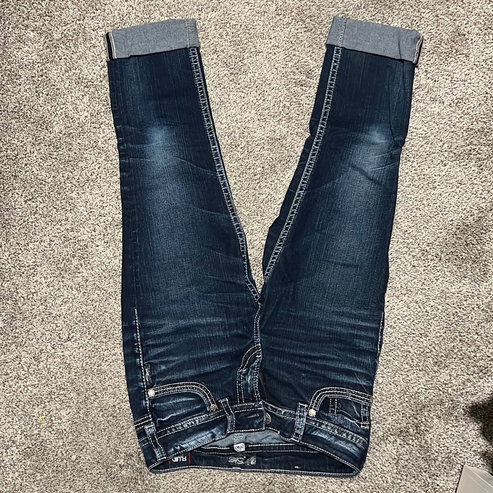 Silver jeans, unworn! Mid capri!
